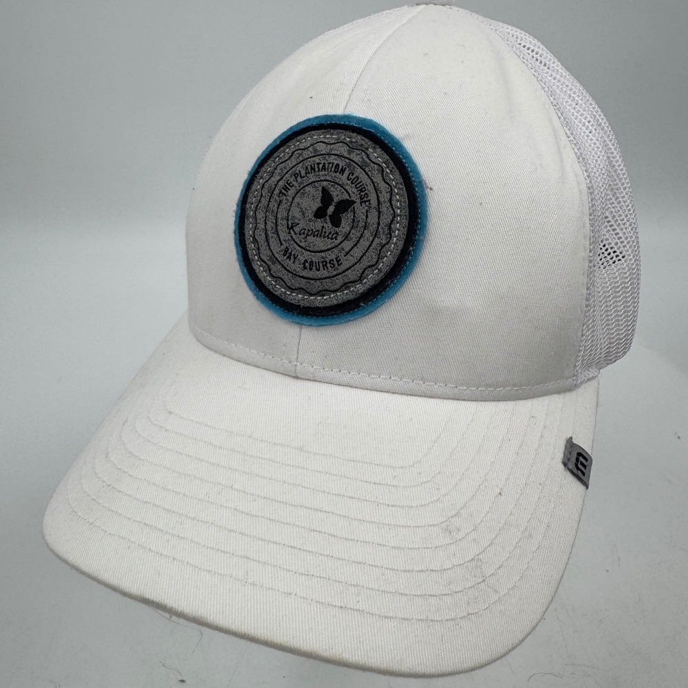 White Trucker Hat The Plantation‎ Course Kapalua Bay Golf Mesh Back Adjustable